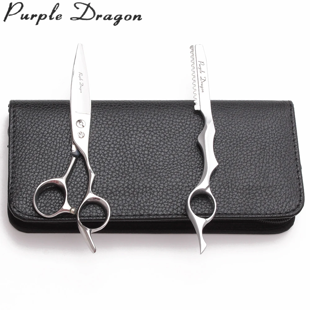 6.0&quot 17cm JP TItanium Silver Purple Dragon Micro Sawtooth Hairdressing Supplies Cutting Shears Professional Hair Scissors Z9123 | Красота