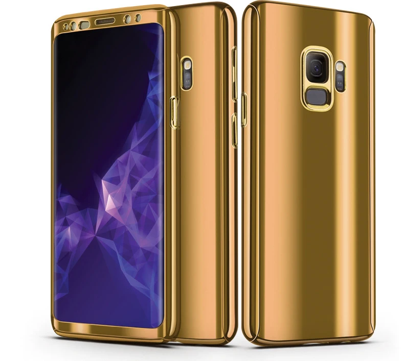 For Samsung Galaxy S9 Case electroplating Full Body Protective Anti Drop Cover + Coverage Soft Screen Protector Plus | Мобильные