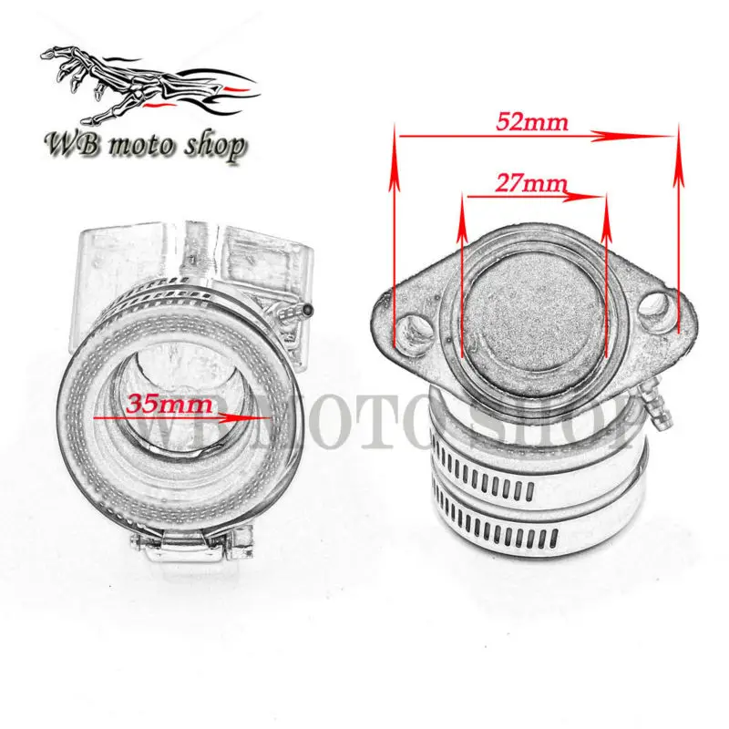 Впускной коллектор для скутера GY6 125 150 152QMI 157QMJ CVK PWK 30 PE|atv intake manifold|carburetor manifold152qmi
