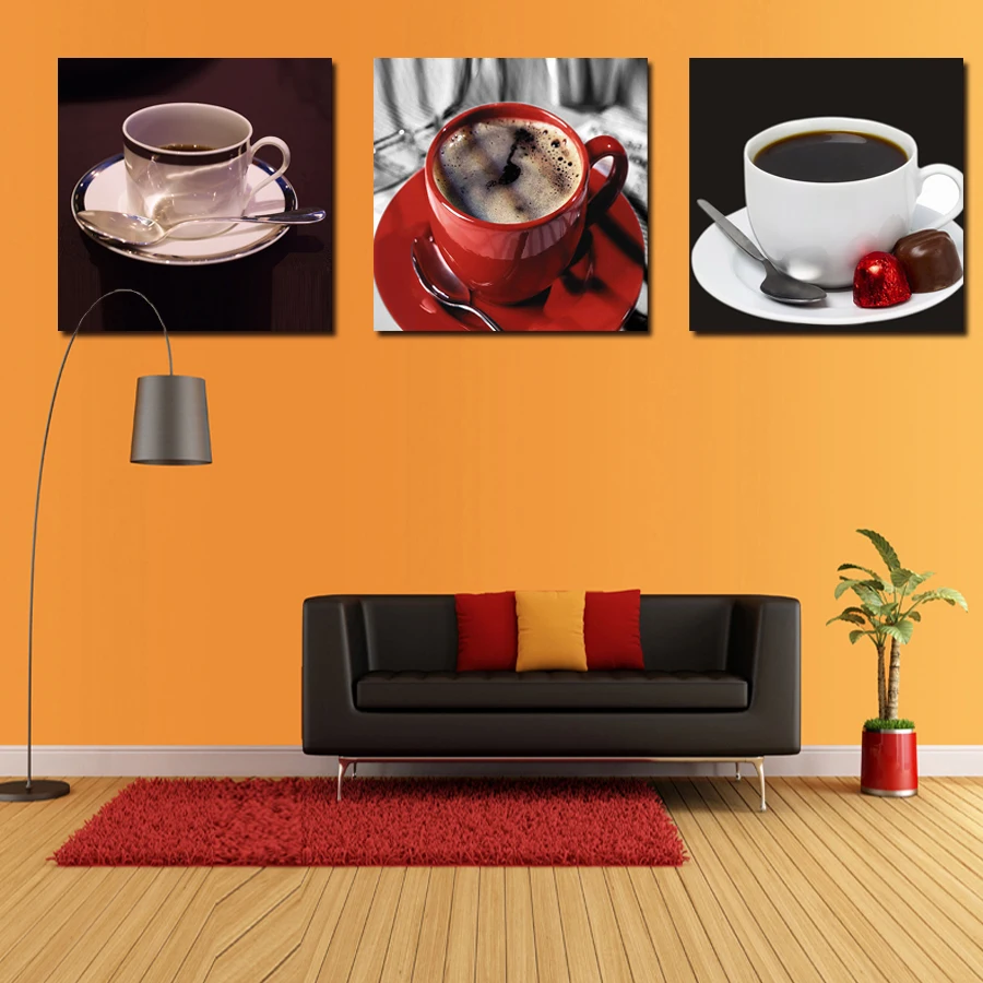 JIE сделать арт Новое поступление новых Кухня кофе Wall ART Живопись на холсте для