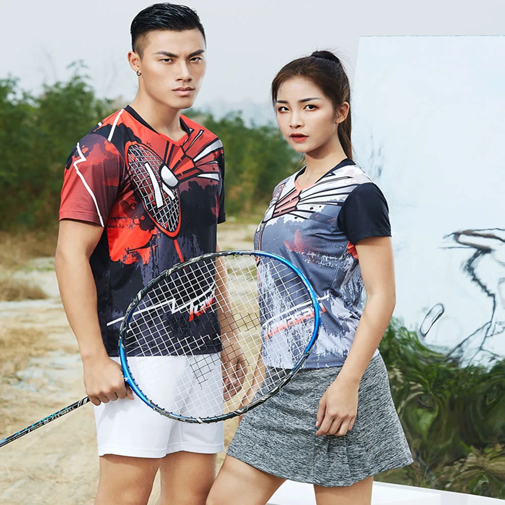 Оригинальная женская спортивная одежда Kawasaki для бадминтона рубашки с V образным