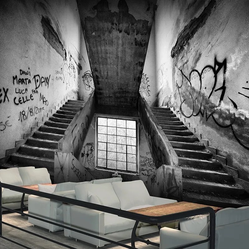 3d фреска на заказ настенные ретро обои с изображением цементной золы