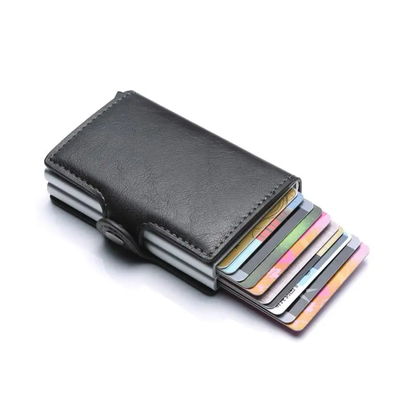 Анти Rfid защита для мужчин и женщин ID держатель кредитных карт кошелек кожа