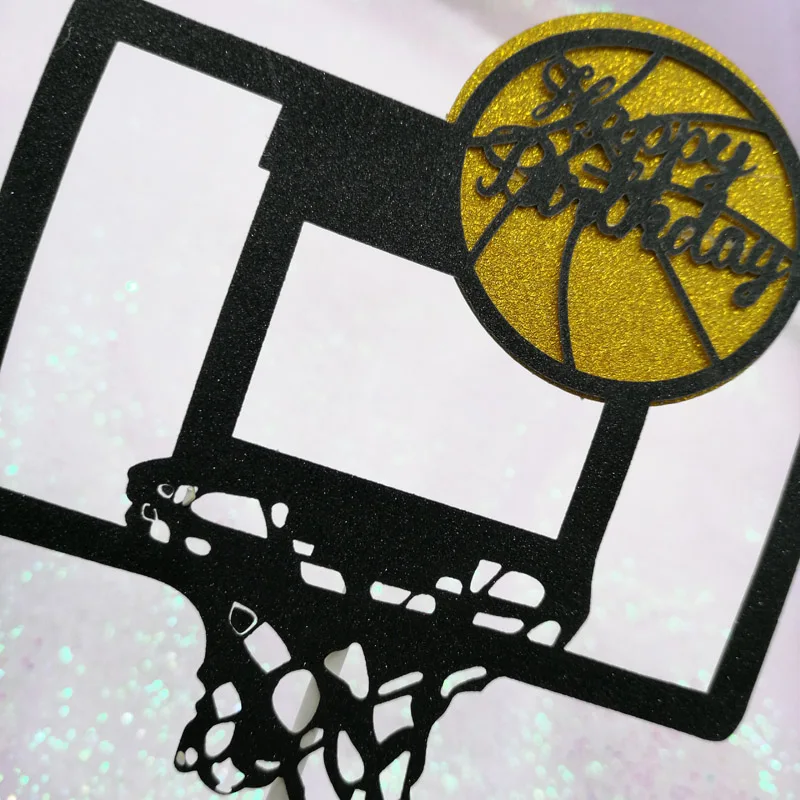 С Днем Рождения Баскетбол бумажный Топпер на торт Мальчик день рождения