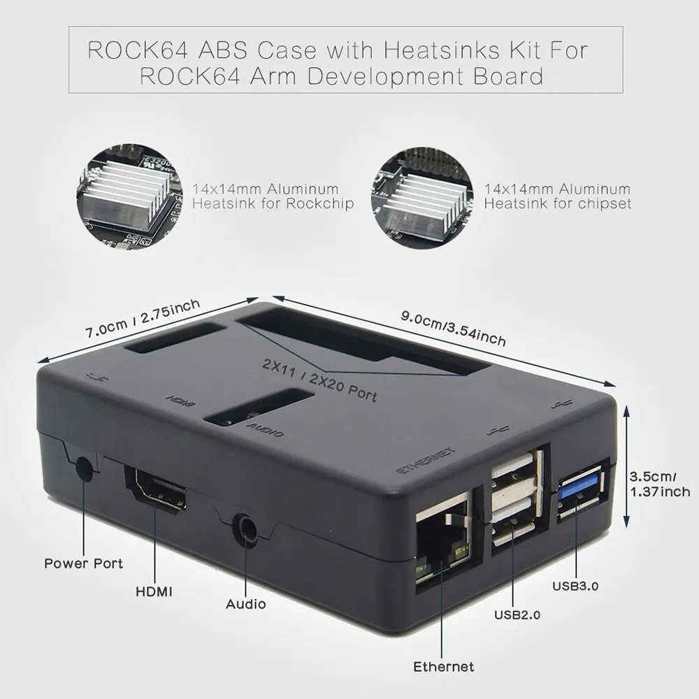 Чехол из АБС пластика для Rock64 защитный корпус ROCK64 Arm макетная плата|Аксессуары
