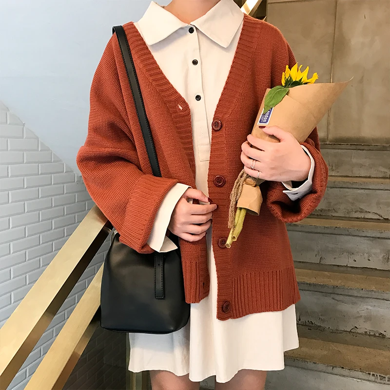 Свитера Женская одежда 2019 harajuku Корейский осень зима мода Ретро Милая ленивая