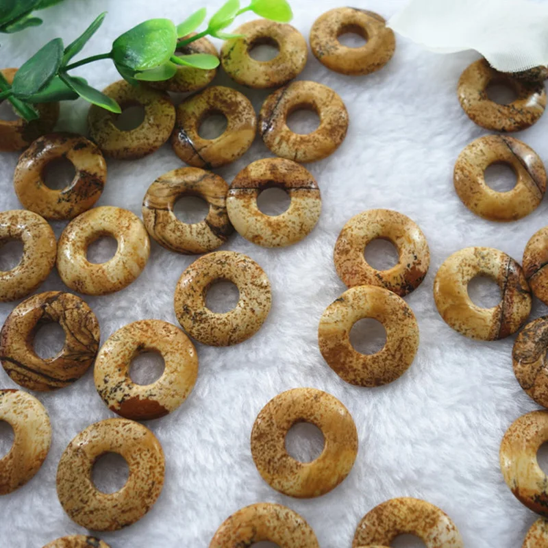 Натуральные круглые бусины с большим отверстием для изготовления ювелирных