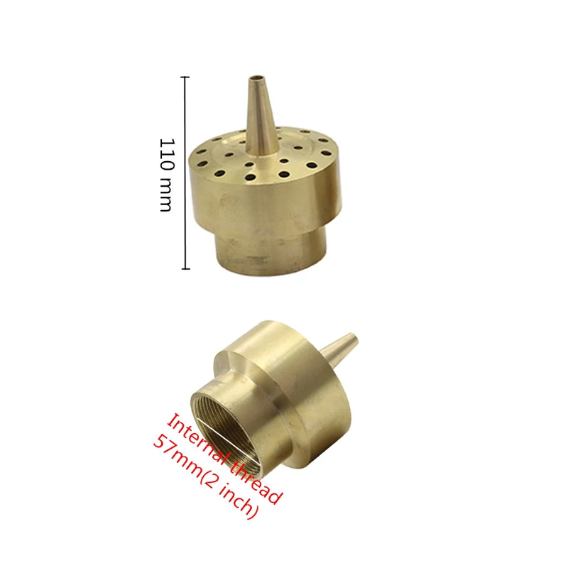 2 inch 1 шт. 1/" 1/2" 3/" 1" 1," 2" латунь, стилизованные под языки пламени толще воды фонтанные насадки сад пейзаж распылитель прудовый Слои цветочный фонтан - Цвет: 2 inch