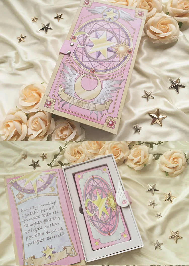 Аниме Cardcaptor Sakura 52 шт. Клоу карты + набор книг The Nothing Card Косплей Аксессуары опора |