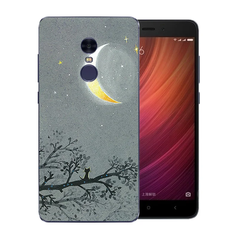 for Xiaomi Redmi Note 4 CN Version High Quality Space Moon Pattern Soft Silicon Phone Cases Note4 Full Protector Shell |