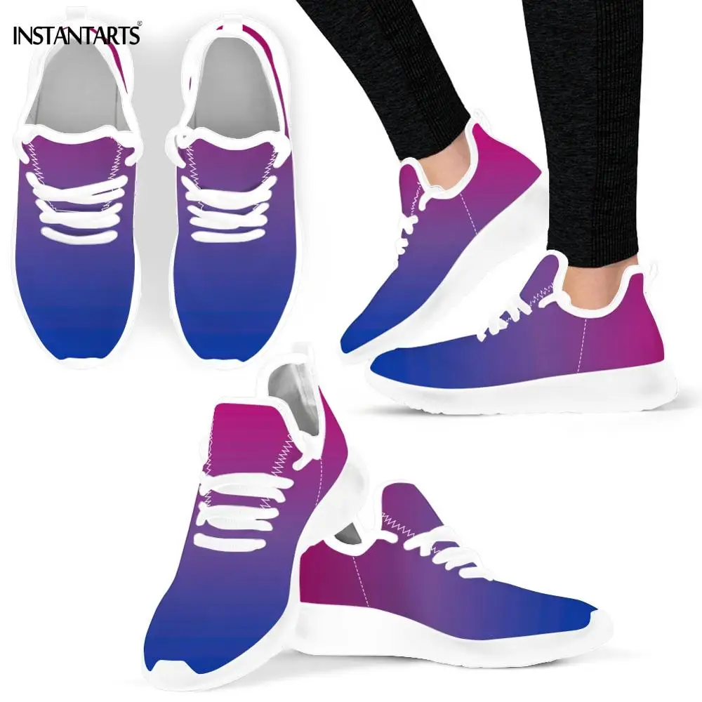 Instantartts Bi Радуга фестиваль прайд принт женские мужские беговые кроссовки дышащие