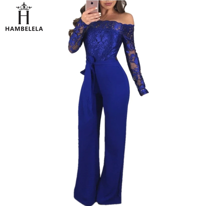 HAMBELELA новый сексуальный бандаж комбинезон Bodycon полосатый принт синий женские