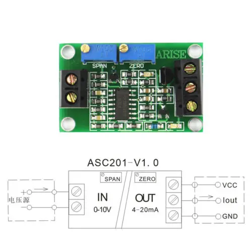 DYKB модуль напряжения тока 0-2.5V3.3V 5В 10В 15В 24В до 4-20мА ток передатчик Напряжение