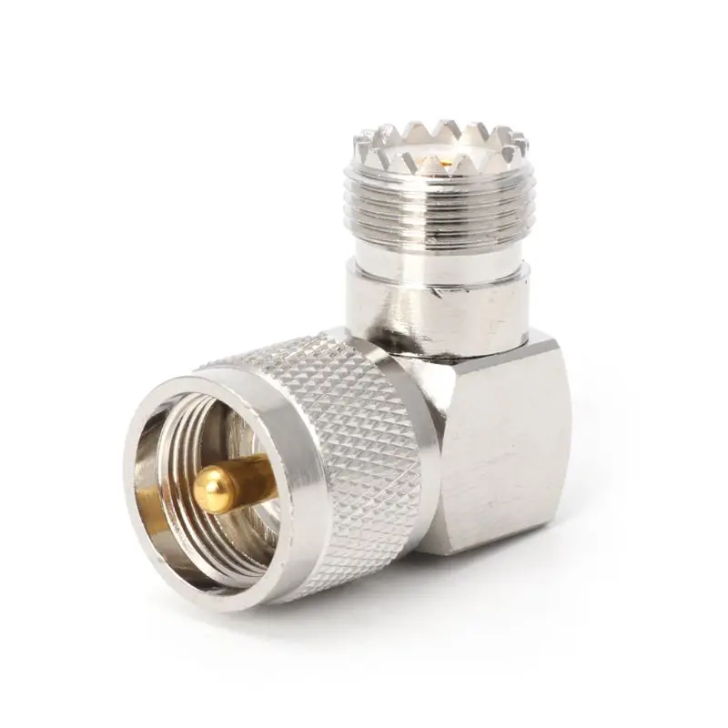 

OOTDTY OOTDTY UHF PL259 Male Plug To SO239 Female Jack Right Angle 90 Degree RF Adapter Connector