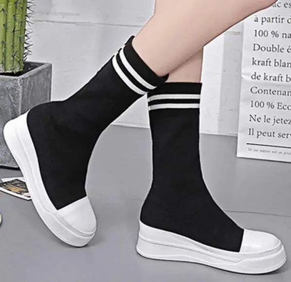 Zapatos Mujer Обувь на танкетке Женские туфли лодочки Chaussure Femme Модные женские зимние