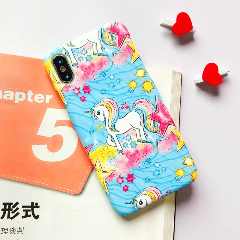 Чехол EKONEDA с милым мультяшным животным котом и собакой для iPhone 6, 6S Plus, 7, 8 Plus, X, XS, чехол для MAX XR, пластиковый матовый чехол для iPhone 7, чехол - Цвет: 26