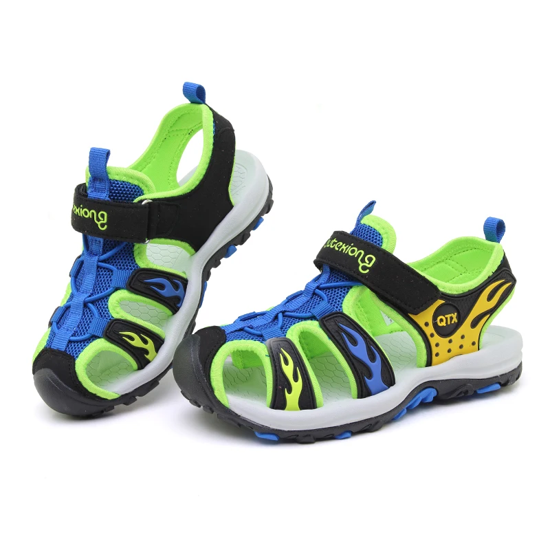 Сандалии ULKNN для мальчиков с закрытым носком дышащая сетчатая детская обувь