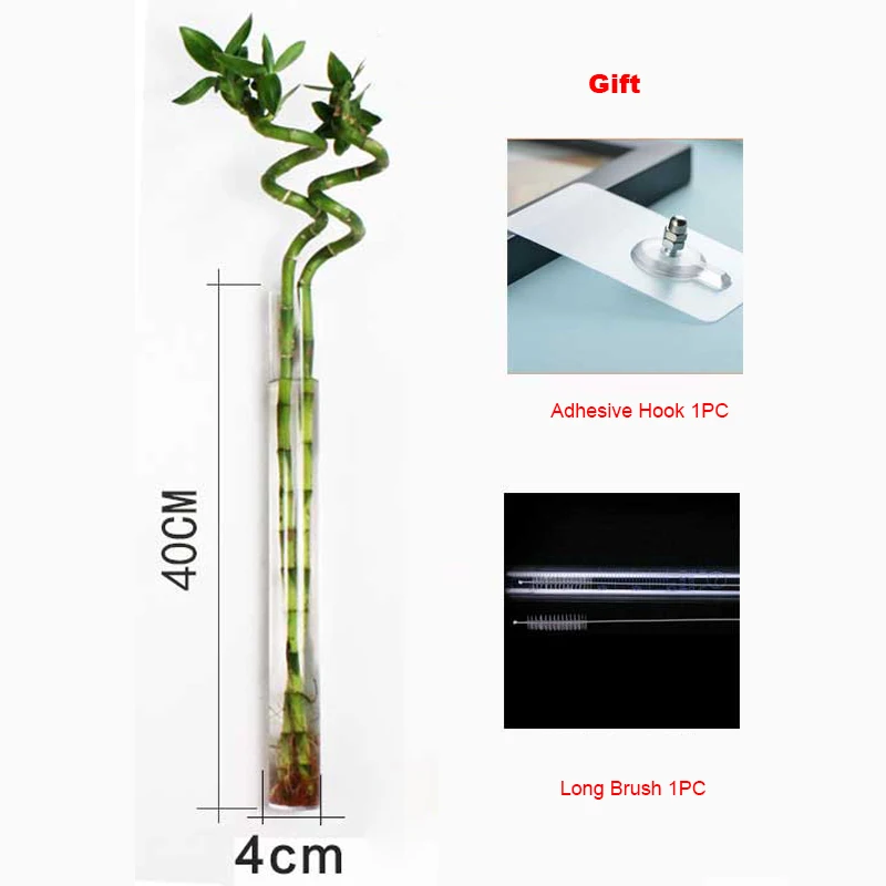 Современная трубчатая настенная ваза длинная гидропонная для гостиной