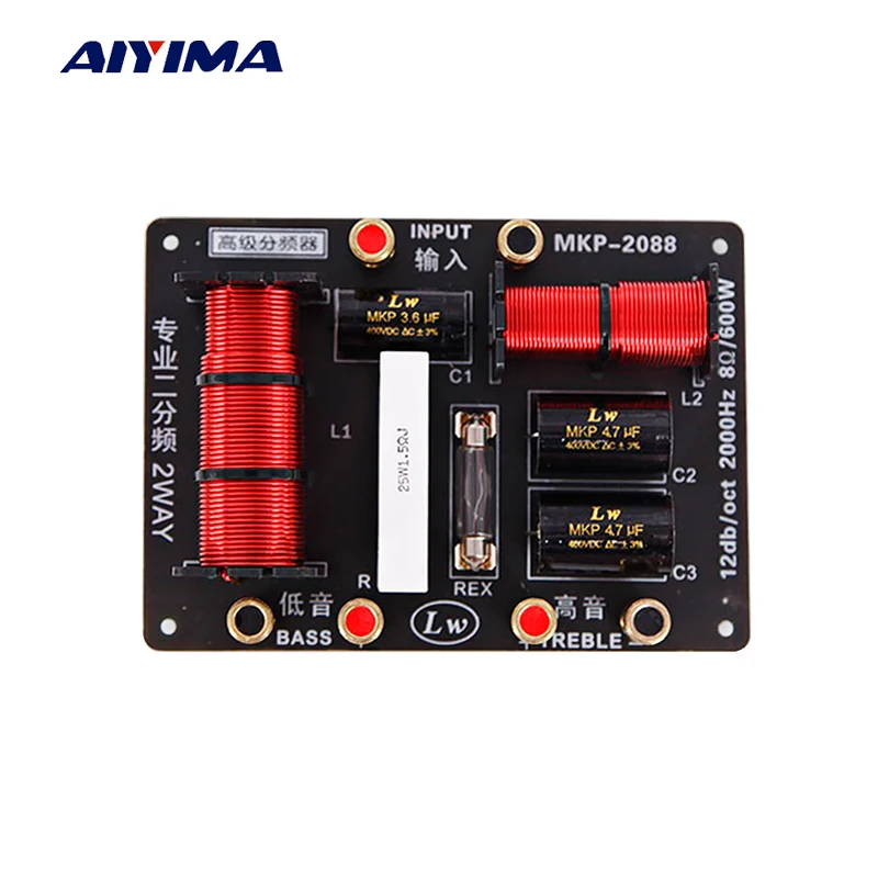

AIYIMA 1 шт. 600 Вт динамик 2-ходовой аудио делитель частоты высокие басы Профессиональный кроссовер динамик s фильтр