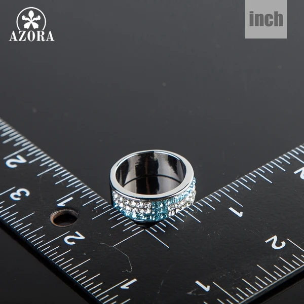Голубое и прозрачное кольцо Stellux из австрийского хрусталя AZORA TR0083|austrian crystal