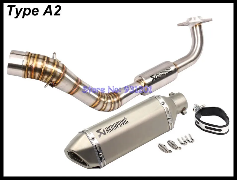 Motorcycle Slip On for Yamaha NVX 155 125 AEROX155 NVX155 Full Exhaust System Akrapovic Connect Link Pipe Hearder with Muffler | Автомобили