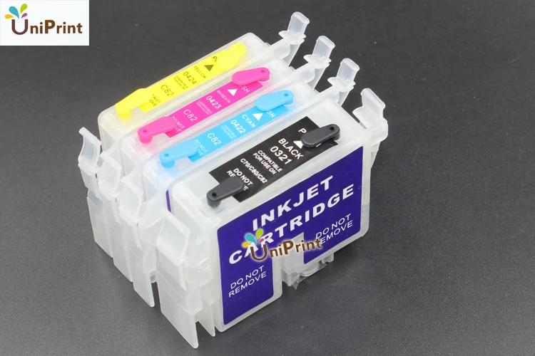 Перезаправляемый картридж для epson C70 CX5400 C82 CX5100 CX5200 CX5300 T0321 T0422 T0423 T0424 | Компьютеры и