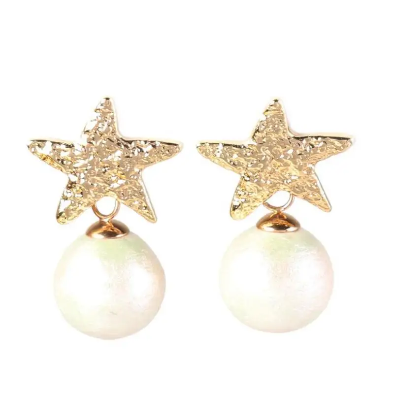 Женские серьги гвоздики из металлического сплава шарики с имитацией