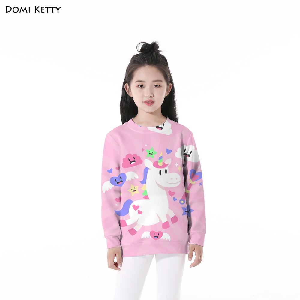 Domi Ketty/Детские толстовки с героями мультфильмов розовые повседневные длинными