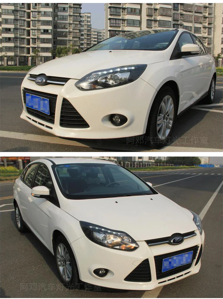 KOWELL автомобильный Стайлинг для Ford Focus 3 светодиодный налобный фонарь для focus ST style светодиодный DRL H7 Hid опция Angel Eye Bi Xenon луч