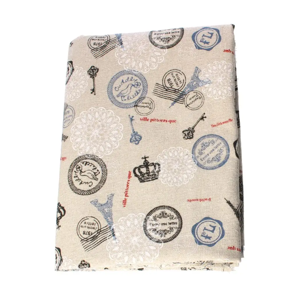 Винтажная хлопчатобумажная и льняная ткань для домашнего декора постельное