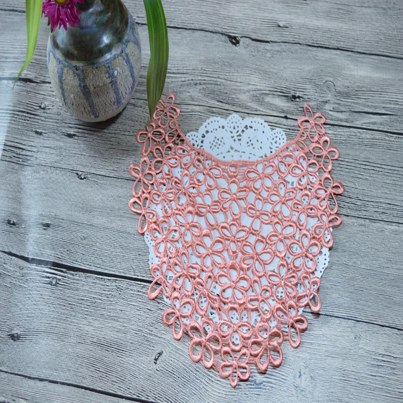 Бесплатная доставка 2 шт./лот розовая ажурная Венецианская кружевная вышивка