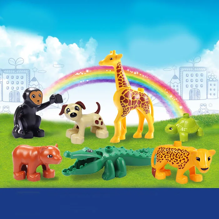 Наборы пластиковых моделей миниатюрные фигурки животных пластиковые аниме