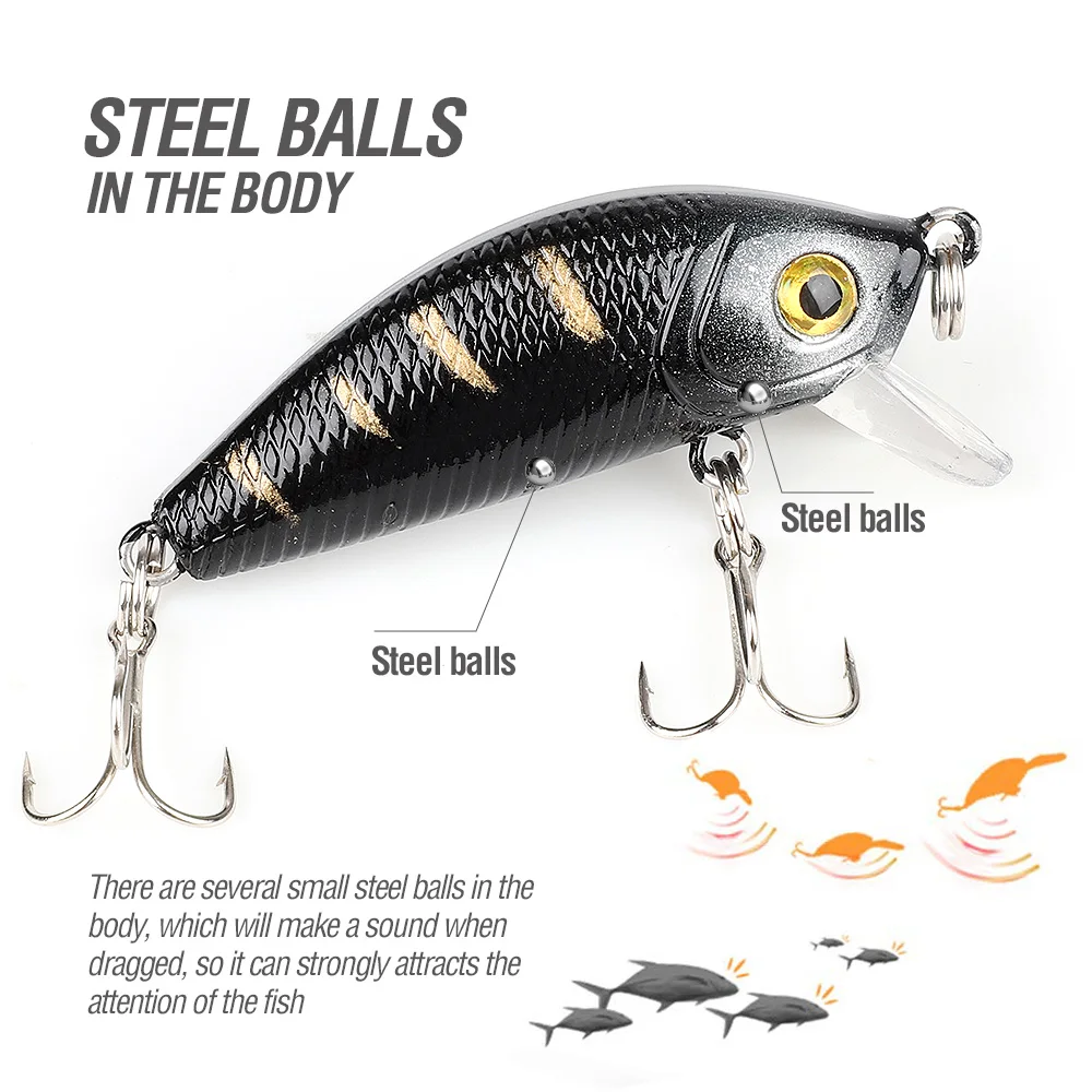 Воблер DONQL приманка в виде гольяна искусственная пластиковая жесткая плавающая