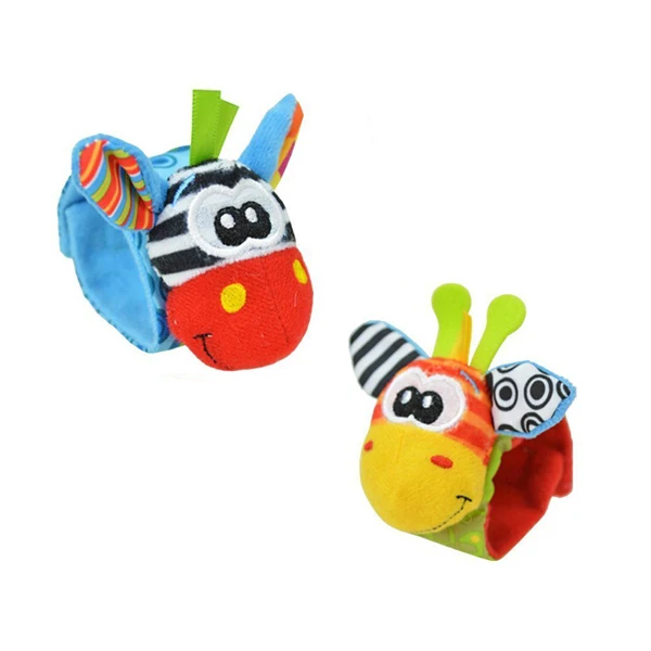 DeerSingleWrist Детские игрушки-погремушки игрушки животные носки ремешок на запястье с погремушкой для детей Мальчики Девочки Детские носки ошибка ремешок на запястье детские носки - Цвет: DeerSingleWrist