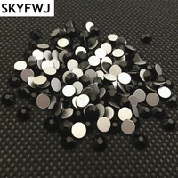 ss3 ss30 flat back crystal jet 3d nail art crystal decorations non hot fix glue on rhinestones for nails
