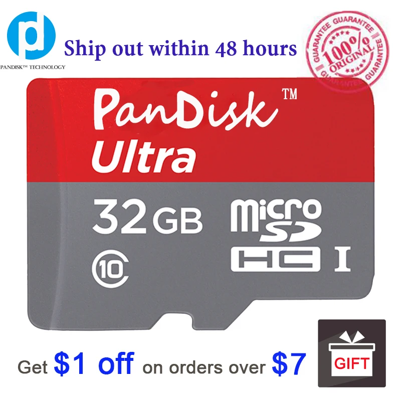 PanDisk из Китая оптом usb flash stick карт microsd карты памяти micro sd синий красный orange memoria 128