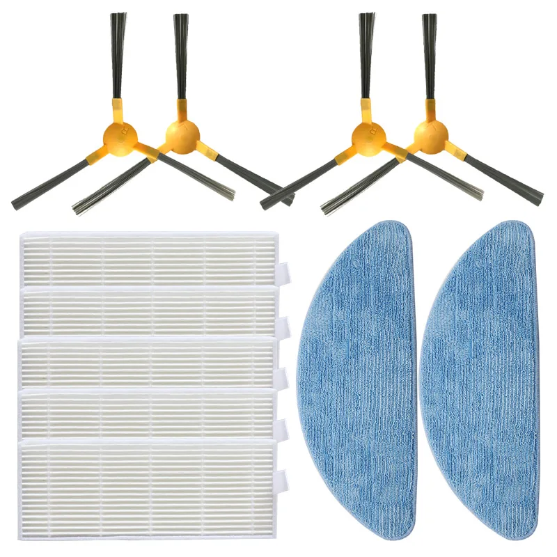 

New 4 side brush+5 hepa+ 2 mop floor for proscenic 800T 820S 820T 830T robot vacuum cleaner accessories