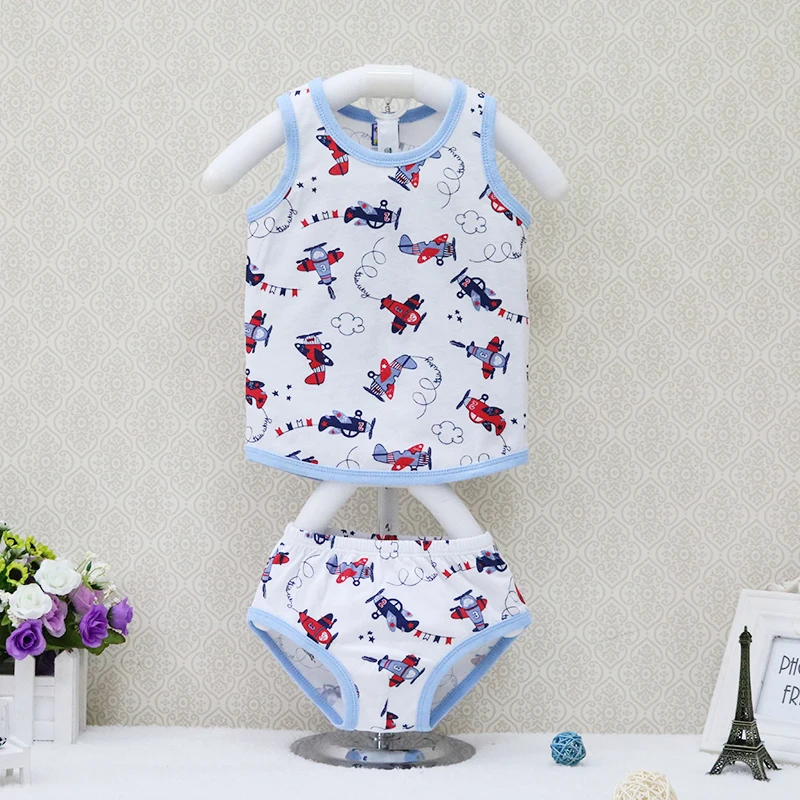 2021 новый стиль детский топ без рукавов из 100% хлопка + нижнее белье 2 шт./компл.