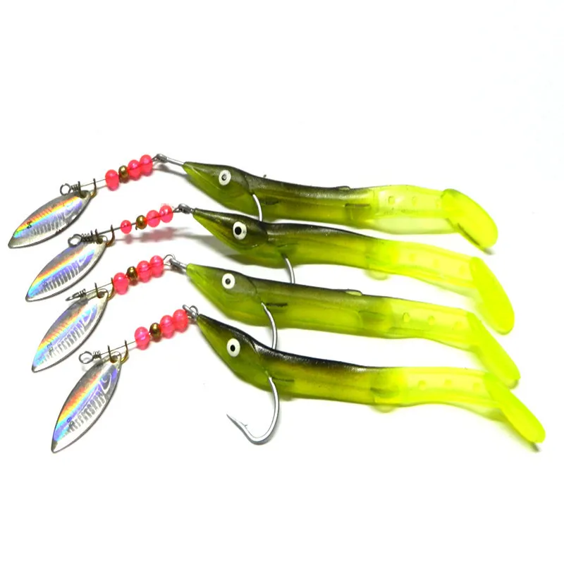 

8PC/SET Fishing Lure soft lure and spoon lure 6g soft baits spinner lure carp fishing tackle free shipping