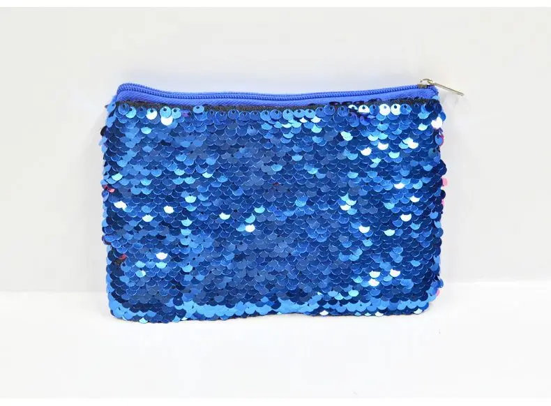 Blue Модный женский кошелек для монет, кошелек на молнии с блестками, Детский кошелек для девочек и женщин в подарок, Шикарный кошелек для монет, держатель для карт, мини кошелек - Цвет: Blue