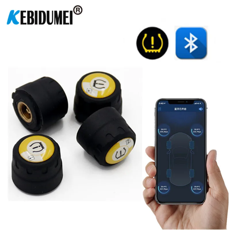Салона автомобиля системы контроля давления в шинах Bluetooth APP Дисплей режиме