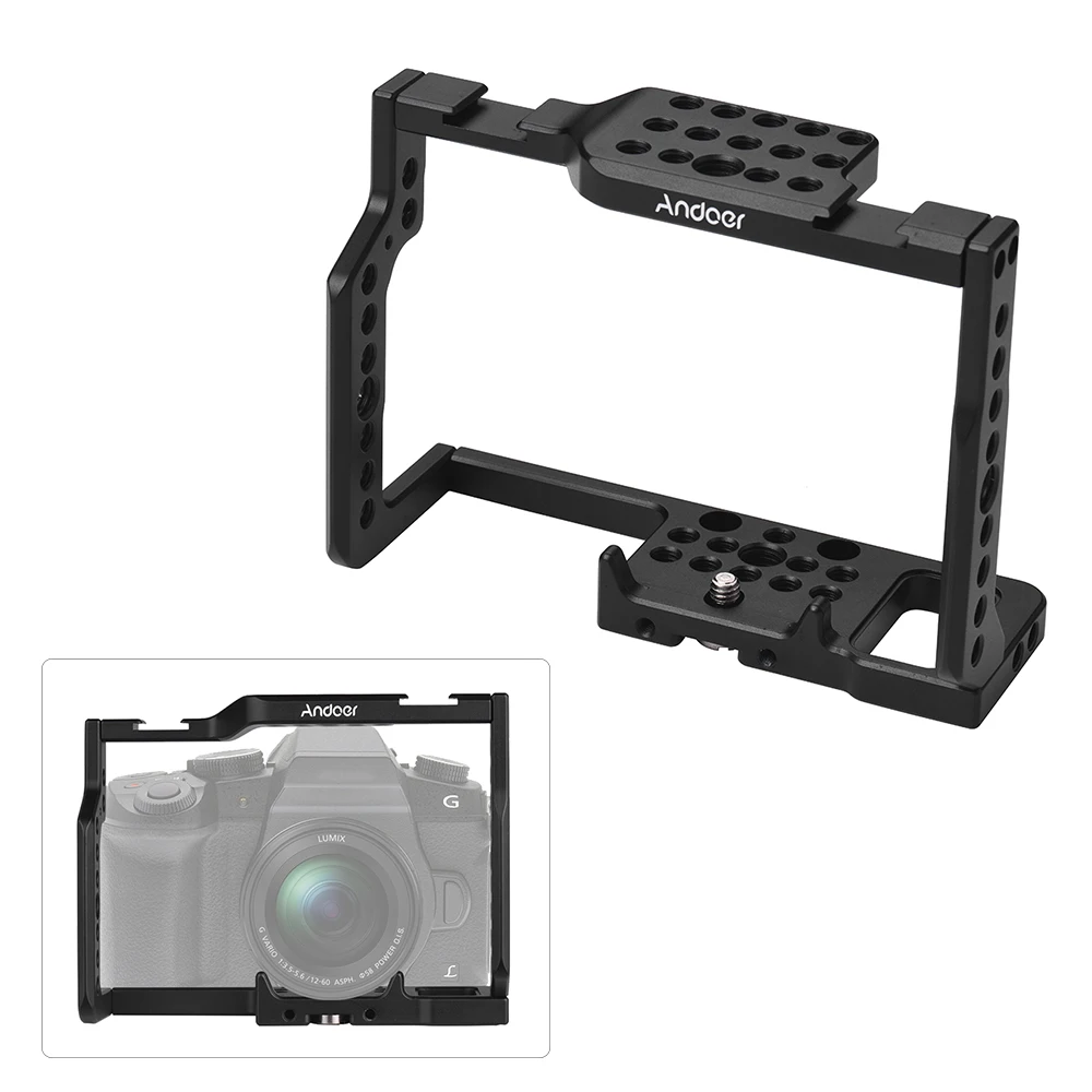 Клетка для камеры Andoer G85 с множеством монтажных отверстий 1/4 &quotи 3/8&quot 2 гнезда