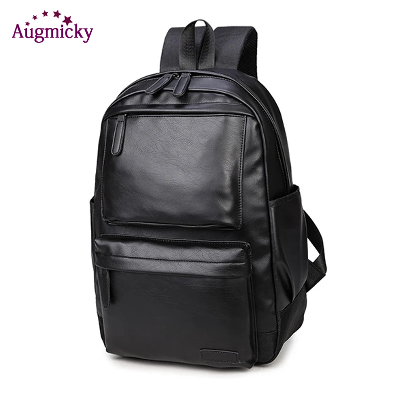 Рюкзак из искусственной кожи для мужчин и женщин повседневный школьный рюкзак