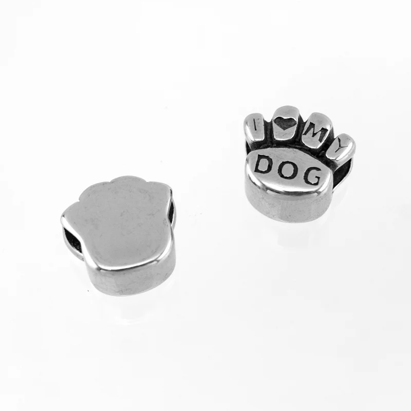 Risul 316 Stainless steel 3D Casting i love my dog slide pendant charm individualized Men/Women jewelry making pendants 2pcs | Украшения и