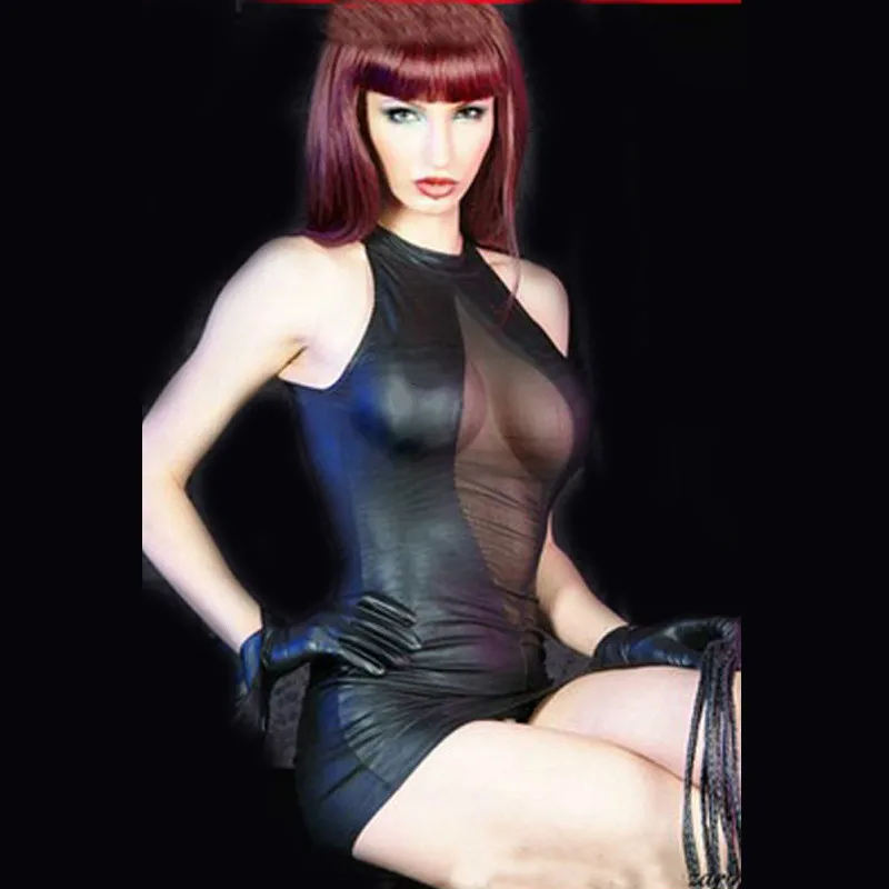 Новинка Сексуальное Черное женское латексное нижнее белье для взрослых костюм