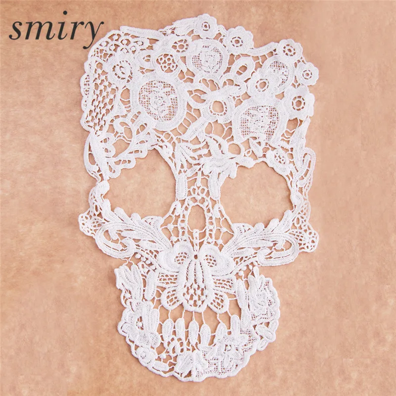 1 шт. кружевная нашивка с вышивкой черепа шт.|applique motif|lace appliqueembroidery lace applique |