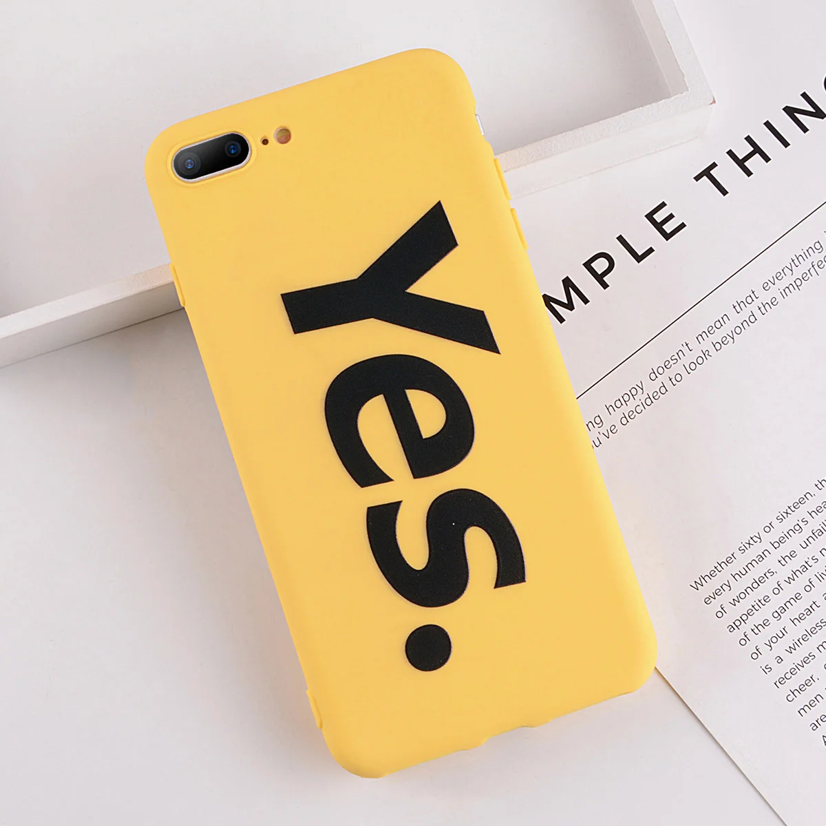 AC2298 Желтый чехол для телефона Moakado для iphone 11, 6s, 7, 8 Plus, X, XS, Max, XR, 5, 5S, SE, мягкий термополиуретановый чехол с забавными буквами и улыбкой - Цвет: AC2298