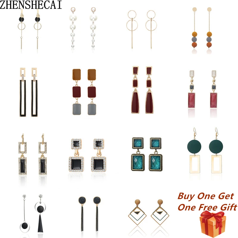 Простые металлические круглые серьги в стиле ретро 20 видов сережек с квадратной