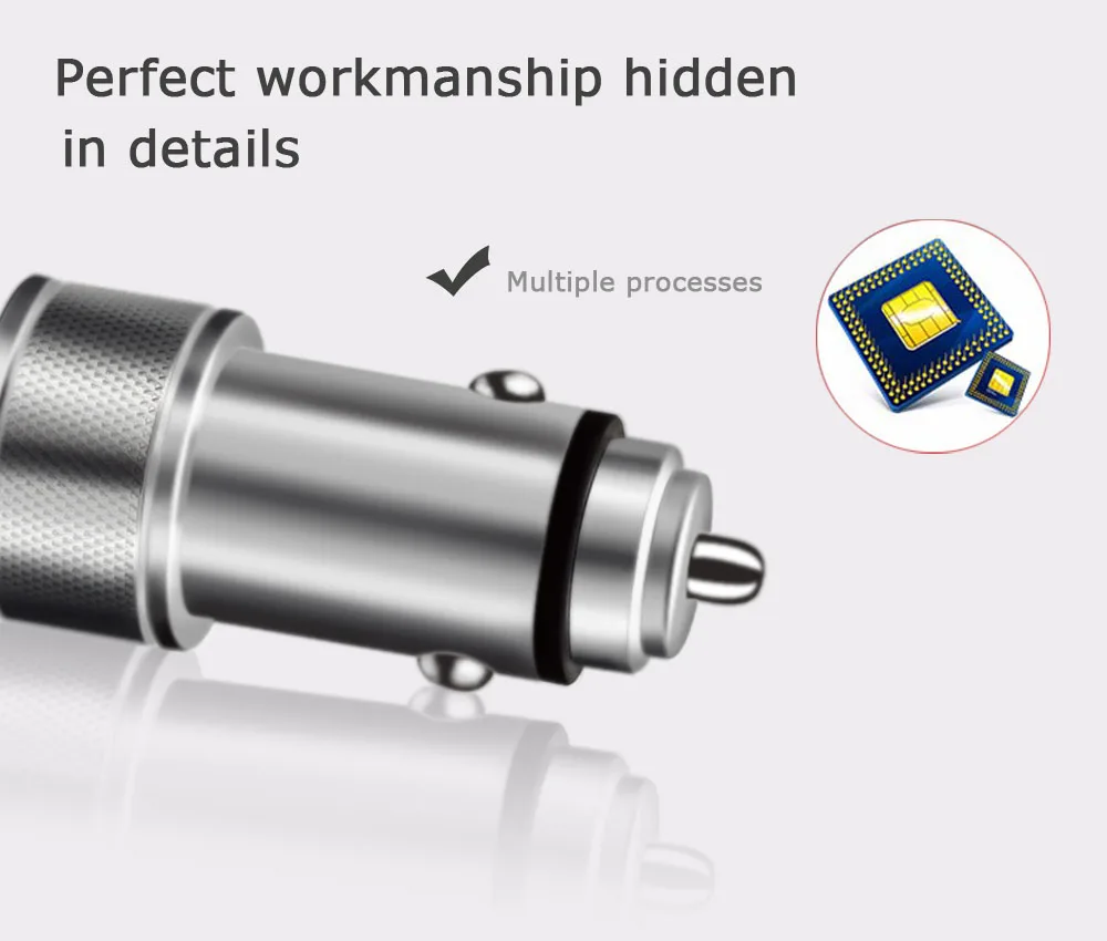 Автомобильное зарядное устройство QC 3,0 с двумя usb-портами A для мобильного телефона, 2 USB, быстрое автомобильное зарядное устройство для iPhone, Xiaomi, быстрое металлическое автомобильное зарядное устройство