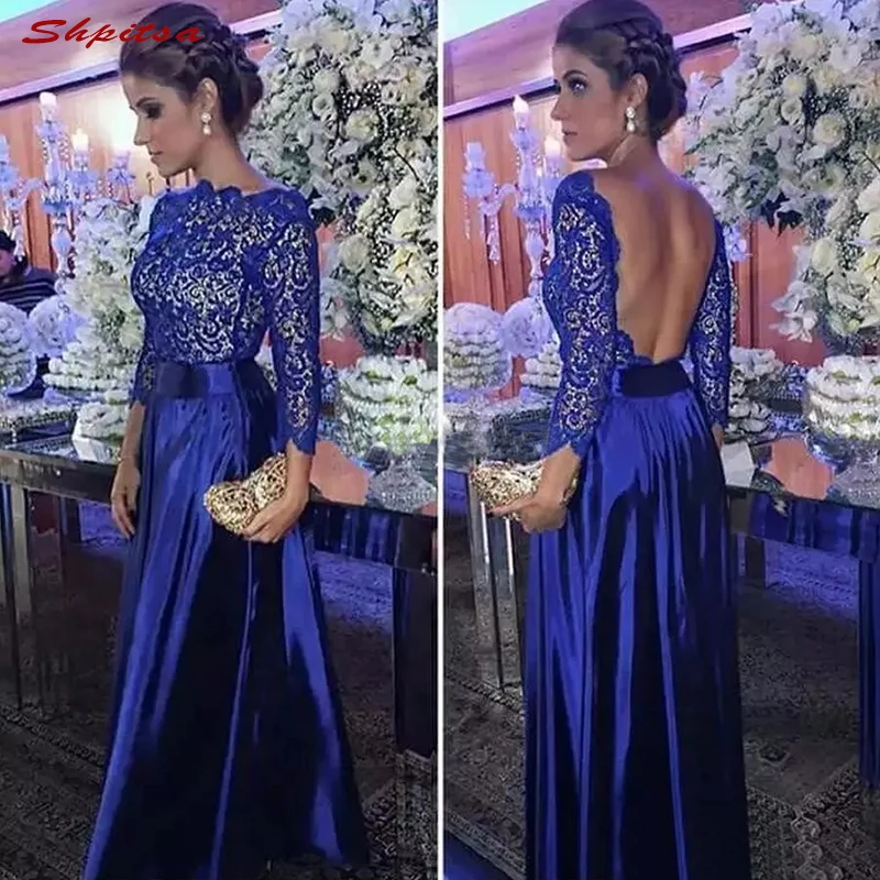 Кружевные платья для матери невесты с длинным рукавом свадьбы выпускного вечера